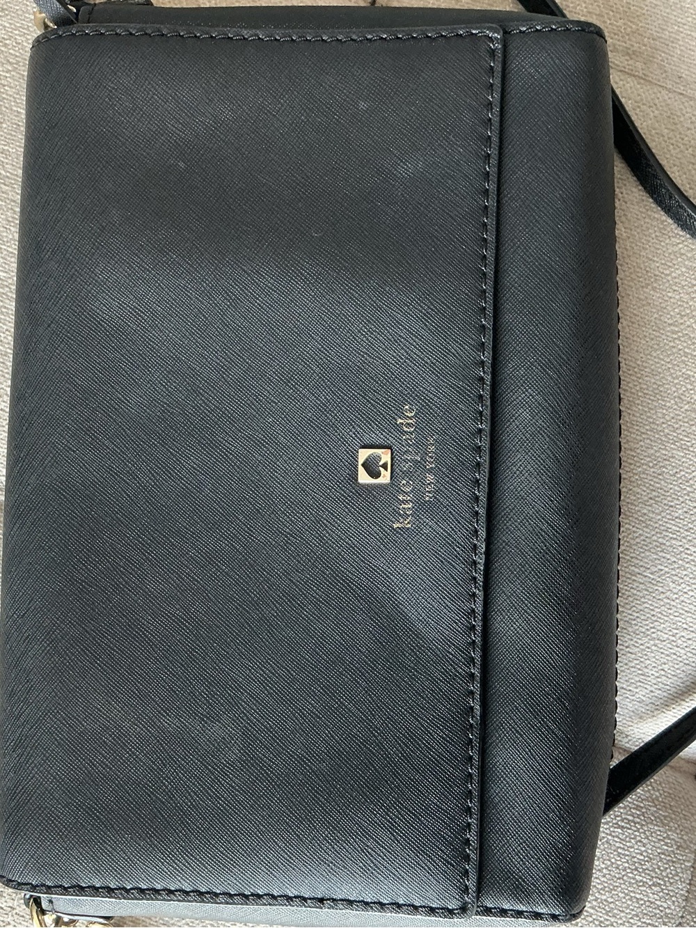 Kate Spade Charlotte Street Alek Black Saffiano Leather Crossbody/ Shoulder Bag - Picture 7 of 16